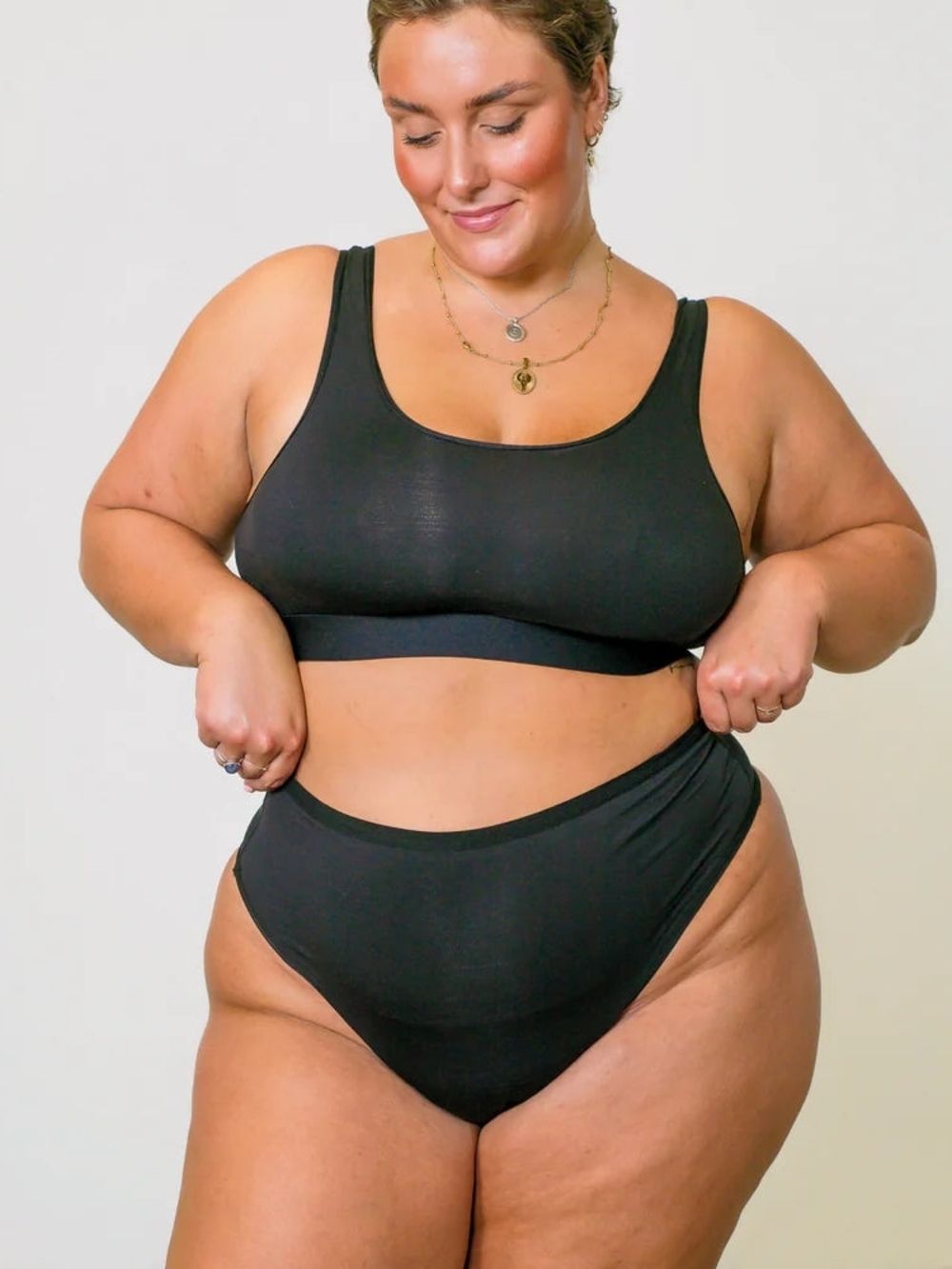Revol Cares Toni High Waist Thong, Leak Proof Period Underwear- Black, 1x